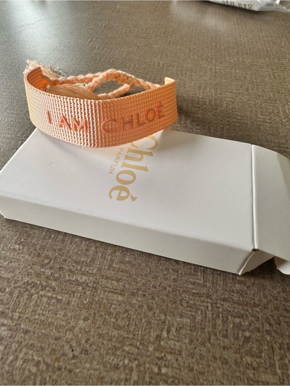 Chloé Peach Woven Bracelet